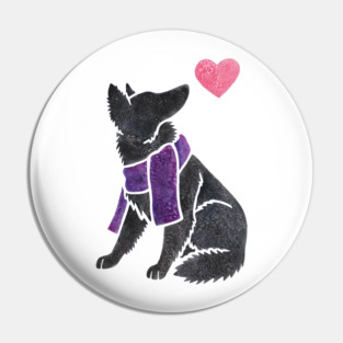 Watercolour Groenendael Pin