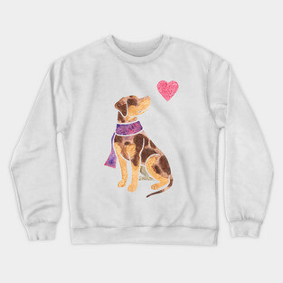 Watercolour Catahoula Leopard Dog Crewneck Sweatshirt