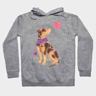 Watercolour Catahoula Leopard Dog Hoodie