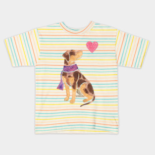 Watercolour Catahoula Leopard Dog Kids T-Shirt