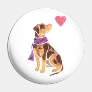 Watercolour Catahoula Leopard Dog Pin