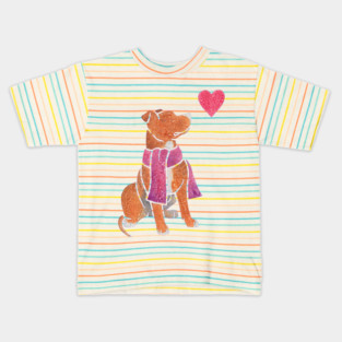 Watercolour Pit Bull Kids T-Shirt
