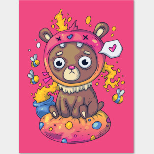 bear moody pot honey cartoon Posters and Art