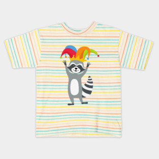 Raccoon in a funny hat Kids T-Shirt