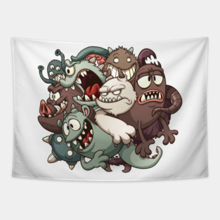 ball monster doodle Tapestry