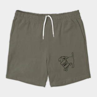 Minimal Dog with Biden Harris Sign Line Drawing Shorts