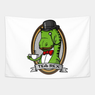 Tea Rex Dinosaur Tapestry