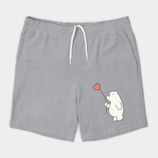 Kawaii Cute Polar Bear With Heart Shorts