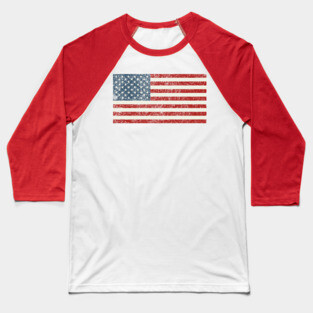 Vintage American Flag Baseball T-Shirt
