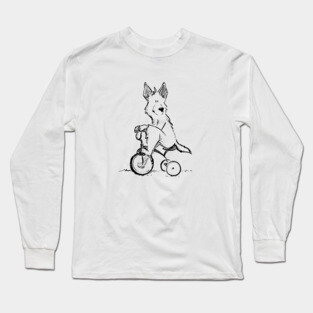 German Shepherd on a Trike Long Sleeve T-Shirt