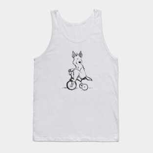 German Shepherd on a Trike Tank Top