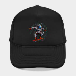 astronaut skate board outer space Hat