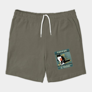 Coffee because Murder is wrong. Cute Tuxedo cat Vintage attitude  Copyright TeAnne Shorts