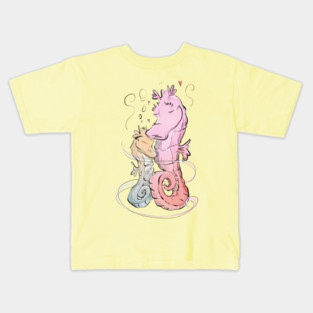 Seahorse Hugs (Color) Kids T-Shirt