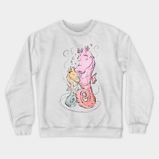 Seahorse Hugs (Color) Crewneck Sweatshirt
