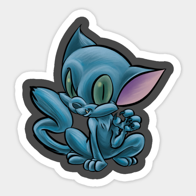 black cat Magnet by majanation