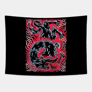Beast of Darkness Oldschool Tapestry