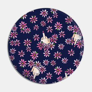 Middle Finger Floral Pin