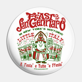 Feast of San Gennaro NYC "Faux Back" Pin