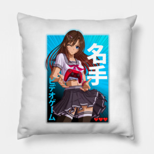 Anime Gamer Girl - Video Game Pro Pillow