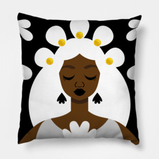 Nouveau Black and White Pillow