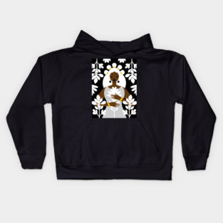 Nouveau Black and White Kids Hoodie
