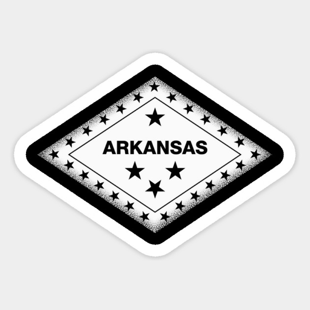 Arkansas White Out Sticker by rt-shirts