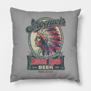 Iroquois Indian Head Beer 1842 Pillow