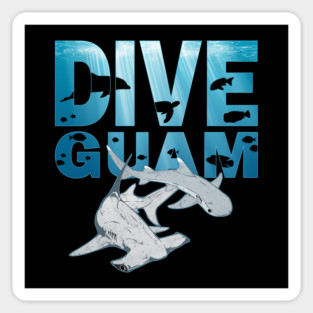 Guam Hammerhead Shark and Whitetip Shark Sticker