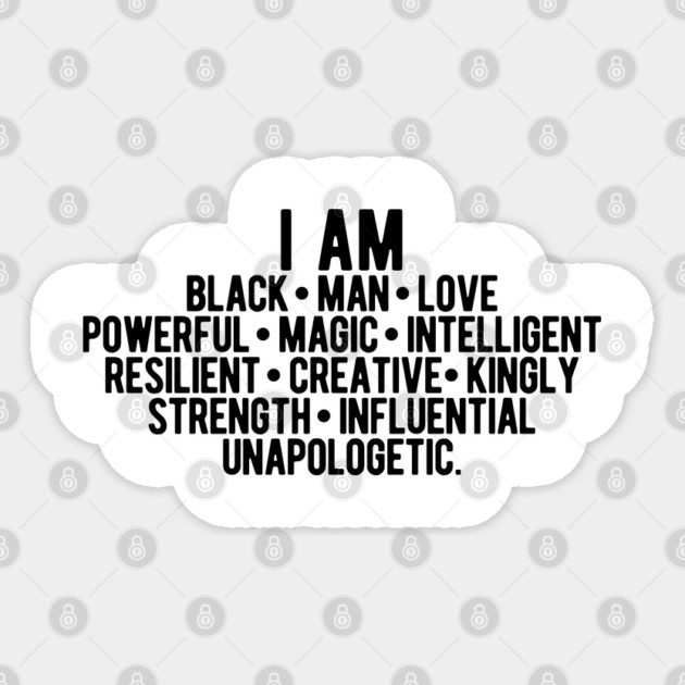I AM A Strong Black Man | African American Sticker by UrbanLifeApparel