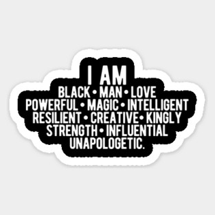 I AM A Strong Black Man | African American Sticker