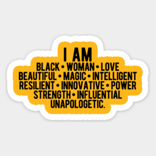 I AM A Strong Black Woman | African American Sticker