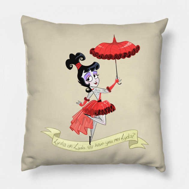 Lydia The Tattooed Lady Pillow by JoTheZette
