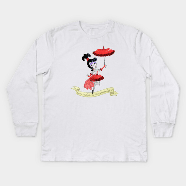 Lydia The Tattooed Lady Kids Long Sleeve T-Shirt by JoTheZette
