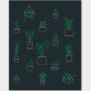 Neon Plants Posters and Art