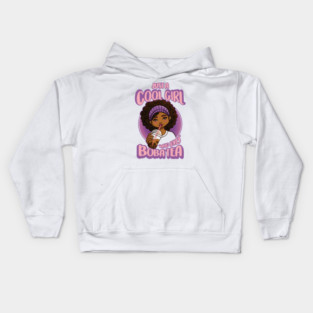 Kawaii Black Girl Anime Boba Tea Kids Hoodie