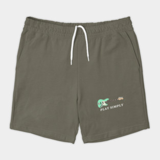 Play Simply Bass Guitar Surf Green Color Shorts