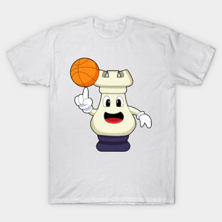 Chess piece Rook at Basketball Sports T-Shirt