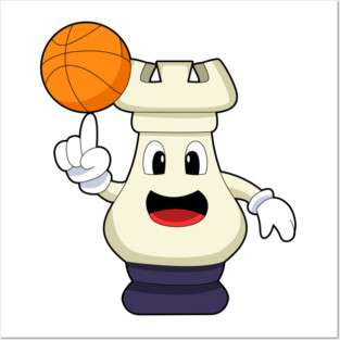 Chess piece Rook at Basketball Sports Posters and Art