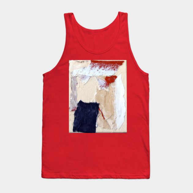 Jupiter Inspired Abstract Collage – Textured Mixed Media Artwork Tank Top by DonWillisJrArt