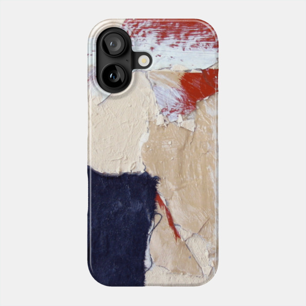 Jupiter Inspired Abstract Collage – Textured Mixed Media Artwork Phone Case by DonWillisJrArt