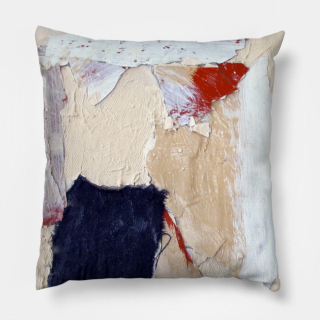 Jupiter Inspired Abstract Collage – Textured Mixed Media Artwork Pillow by DonWillisJrArt