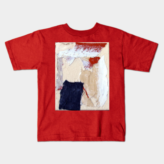 Jupiter Inspired Abstract Collage – Textured Mixed Media Artwork Kids T-Shirt by DonWillisJrArt