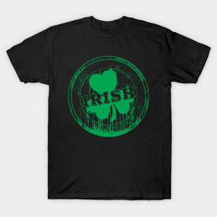 Irish Shamrock St. Patricks Day Round Logo T-Shirt