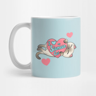 I Heart My Siamese Cat cute kawaii love Mug
