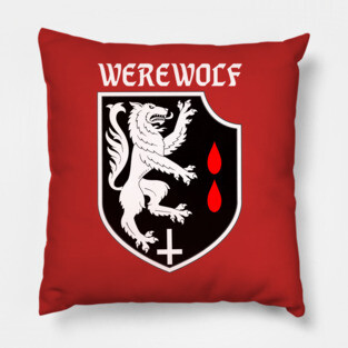 Black Metal Werewolf Pillow