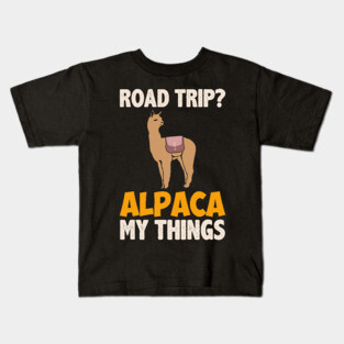 Road Trip Alpaca My Things Kids T-Shirt