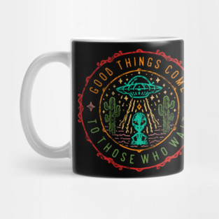 alien abduction ufo vintage Mug