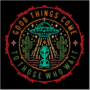 alien abduction ufo vintage Posters and Art