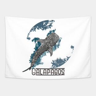 Galapagos Whale Shark Tapestry